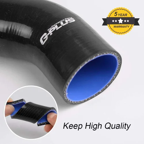 Vista 5 de G-PLUS Kit de abrazaderas de manguera de refrigerante de radiador de silicona compatible con Honda Civic EK4/9 tipo Rdc 2 Dohc B16A/B B18C, negro