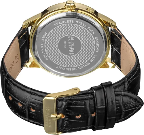 Vista 3 de August Steiner AS8051 - Reloj multifunción para hombre, 2 subesferas e indicador de fase lunar