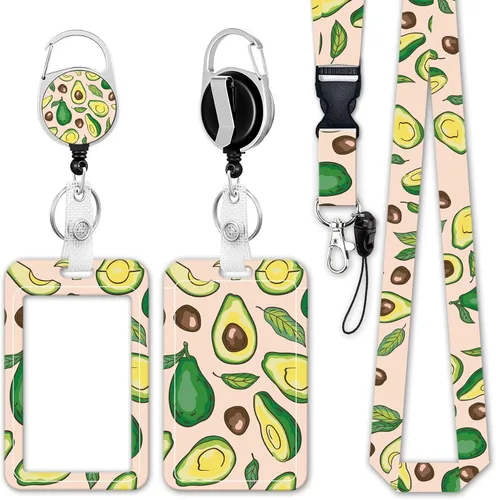 Vista 15 de Soporte para tarjetas de identificación con cordón, clip retráctil para carrete de identificación para enfermera, médico, correa de cordón