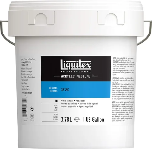 Vista 9 de Liquitex Basics Tubo mediano de Gesso para aplicación en superficies, 8.5 onzas Negro