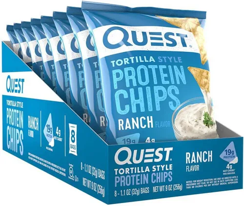 Vista 38 de Quest Nutrition Tortilla Style Protein Chips, Buffalo Ranch, 0.67 oz de proteína, 0.14 oz de carbohidratos netos, aperitivo de proteína sin gluten