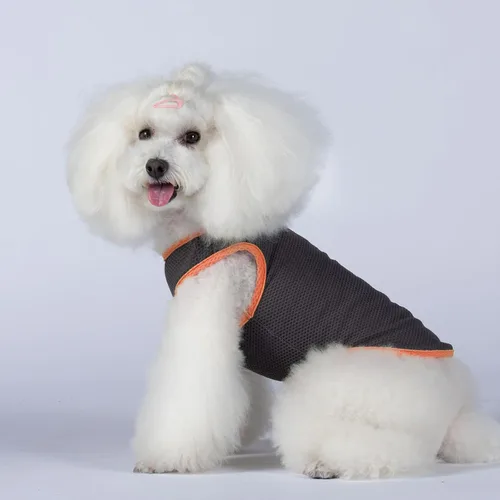 Vista 8 de Paquete de 2 camisas refrescantes para perros, ropa de malla ligera transpirable para perros pequeños, niños y niñas, camisas sin mangas