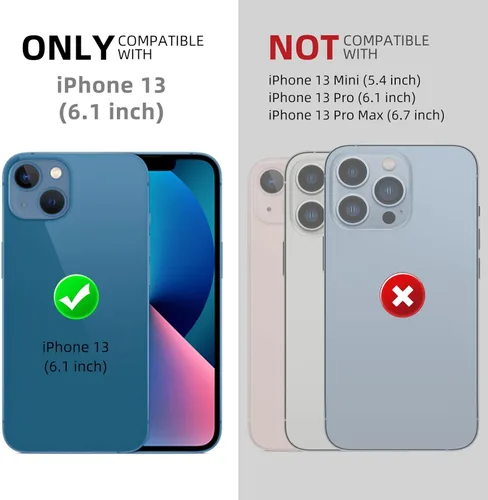 Vista 2 de Beasyjoy Funda impermeable para iPhone 13, funda de metal con protector de pantalla integrado, resistente protección de cuerpo completo, grado