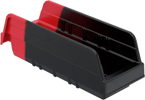 Akro-Mils 36442 - Cubo de plástico Kanban con control de inventario con doble tolva indicador, 11-5/8 pulgadas x 4-1/4 pulgadas x 4 pulgadas,