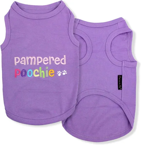 Vista 14 de Parisian Pet - Camiseta bordada para perros y gatos, con texto en inglés Bad to da Bone, XS