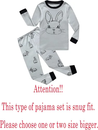 Vista 2 de Family Feeling - Juegos de pijamas de 100% algodón para niñas y niños pequeños