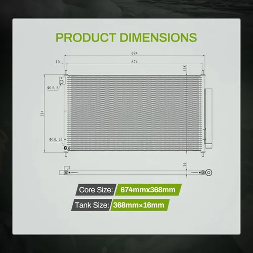 Vista 67 de AUTOSAVER88 Condensador de A/C AC Condensador de Aire Acondicionado Compatible con 2002 2003 2004 2005 2006 Camry 2004-2007 2008 Solara 2002-2003