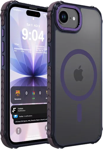 Vista 104 de DEERLAMN Funda Magnética Fuerte para iPhone Air 6.5 Pulgadas, [Compatible con Magsafe] [Protección contra caídas de grado militar] Funda protectora