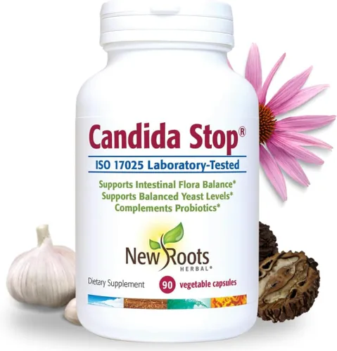 NEW ROOTS HERBAL Suplemento de desintoxicación Candida Cleanse (90 cápsulas), detiene el crecimiento excesivo de Candida, apoya el equilibrio