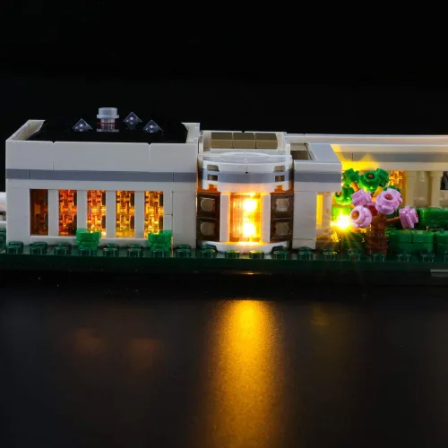 Vista 4 de BRIKSMAX Kit de iluminación LED para arquitectura La Casa Blanca, compatible con el modelo de bloques de construcción Lego 21054, no incluye