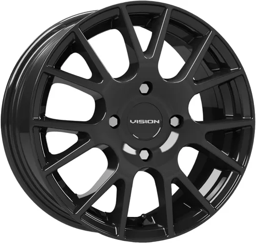 Vision 18 Hellion 14x5.5 4x100 +38mm Llanta negra brillante de rueda de 14" Pulgadas 18A4549GB38
