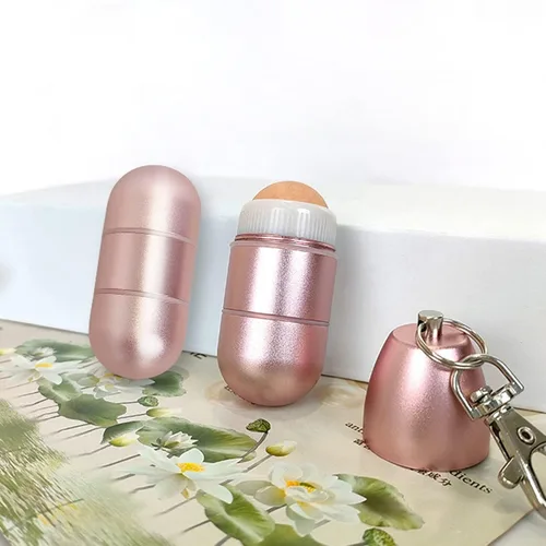 Vista 2 de Sonew Rodillo volcánico volcánico absorbente de aceite, mini piedra volcánica reutilizable 2 en 1, barra absorbente de aceite, para el cuidado