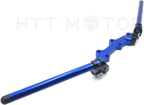 Vista 2 de HTTMT HB-YMT07-A- Nuevo juego de manillar de placa adaptadora de clip compatible con MT-07 FZ-07 2014-2017 azul