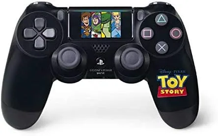 Vista 7 de Skinit Calcomanía para juegos compatible con PS4 Pro/Slim Controller, diseño oficial de Disney Toy Story Alien Collage