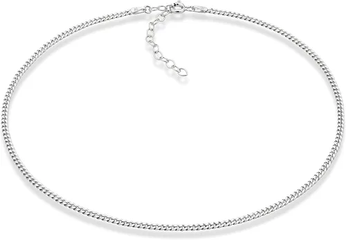 Miabella Italian 925 Sterling Silver Choker Necklace for Women Chain Plata esterlina