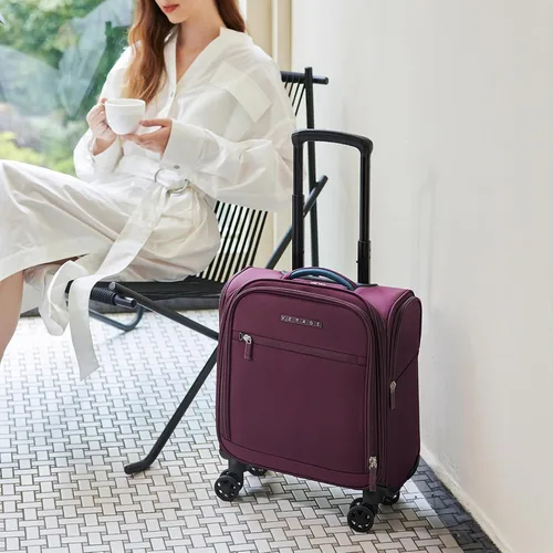 Vista 8 de Verage Equipaje de mano debajo del asiento de 14 pulgadas con ruedas giratorias y puerto de carga USB, maleta con ruedas para aerolíneas, bolsa Negro