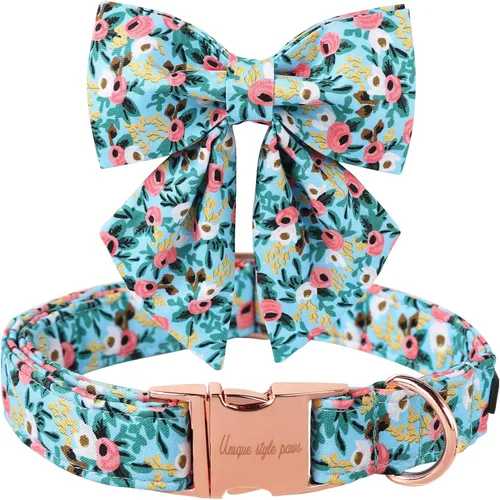 Vista 13 de Unique style paws - Collar para perros con corbatín, collar ajustable para perros y gatos, pequeño, mediano y grande
