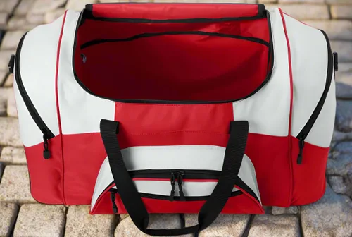 Vista 4 de DELUXE Alabama Bolsa de lona Alabama Bolsa de gimnasio tamaño grande, Rojo -, Alabama a - Rojo