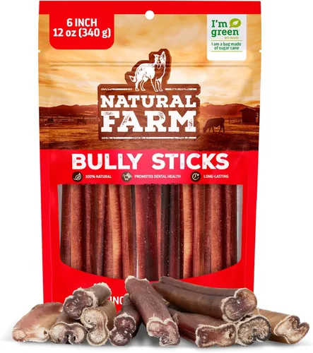 Vista 21 de Natural Farm Nervio de toro sin olor (2-3 pulgadas, 1 libra) para perros pequeños o medianos, palitos masticables 100 % de carne de res, sin OGM