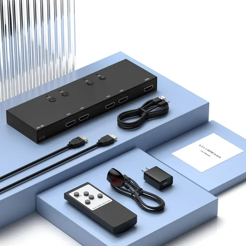 Vista 7 de ZUZONG Interruptor HDMI de 4 puertos 4k@60hz conmutador HDMI 4 en 1 salida HDCP 2.0 HDMI2.0 Hub soporta 3D compatible con interruptor/interruptor