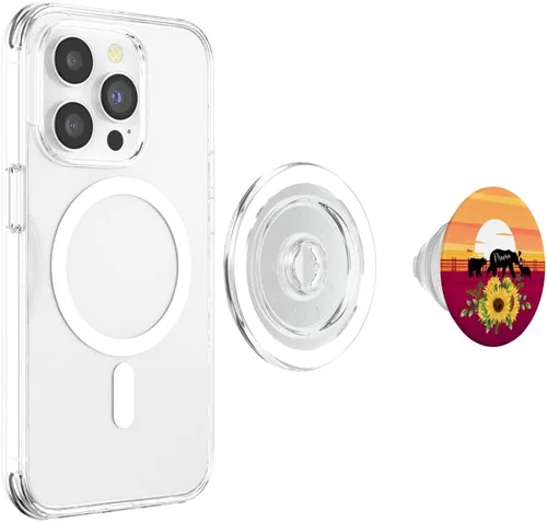 Vista 4 de Mama Bear 2 Cubs - Agarre para teléfono con diseño de girasol para mamá y mamá, PopSockets PopGrip: agarre intercambiable para teléfonos y tabletas