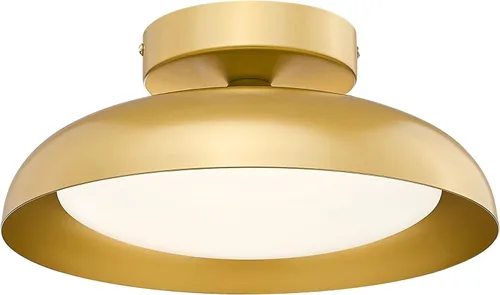 Vista 26 de kudos KDCL01-GD-S - Lámpara de techo dorada, lámpara LED de 9.5 pulgadas, lámpara colgante moderna de 12 W 600 lm, iluminación de techo regulable