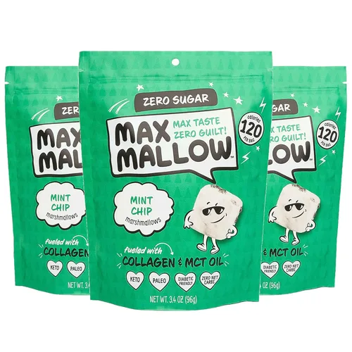 Vista 9 de Max Malva malvaviscos sin azúcar, aptos para dieta cetogénica, perfectos para S'mores, chocolate caliente y hornear con aperitivos sin azúcar