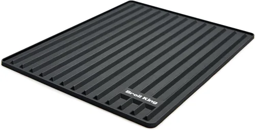 Vista 2 de Broil King 60007 - Alfombrilla de silicona para estante lateral, diseño magnético, color negro