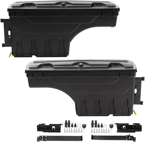 Vista 12 de PIT66 Caja de almacenamiento para cama de camión lado derecho compatible con Ford F150 1997-2014