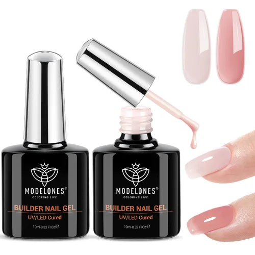 Vista 14 de modelones Juego de Base y Capa Superior para Esmalte de Uñas en Gel, 3 Piezas Base de Goma y Capa Superior de Gel Transparente Brillante y Mate a