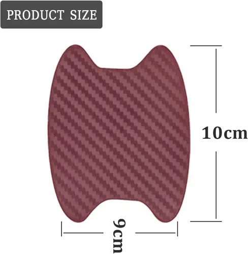 Vista 43 de 4 unidades de protector de puerta de automóvil de fibra de carbono antiarañazos, película protectora para manijas de auto sin marcas, universal