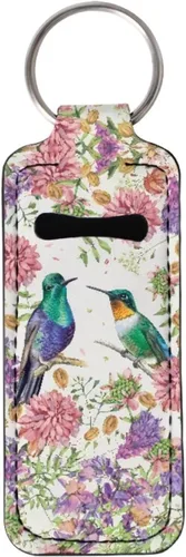 Vista 11 de Suobstales Chapstick - Llavero con clip en la manga de la bolsa para palillo labial, funda para bálsamo labial, protector de lápiz labial