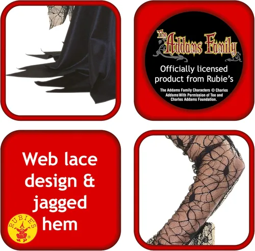 Vista 3 de Rubie's womens The Addams Family Morticia Costume Dress