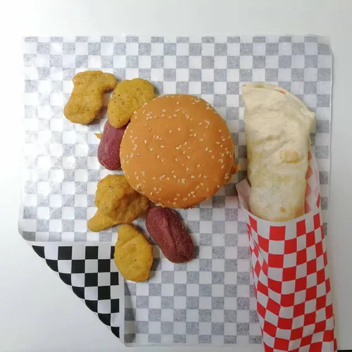 Vista 5 de 100 hojas de papel encerado en seco a cuadros blancos y negros, resistentes a la grasa (11.5 x 11.5 pulgadas)