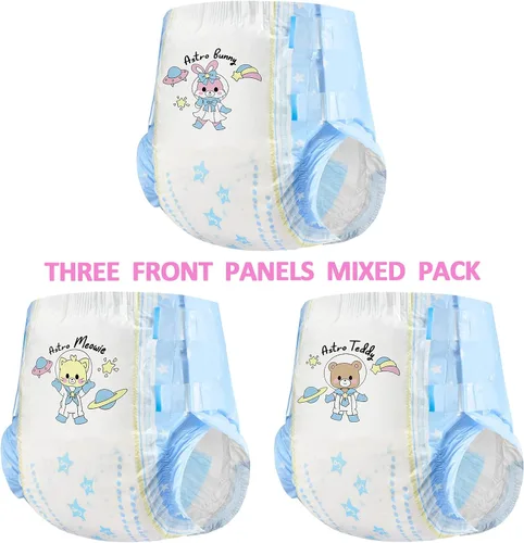 Vista 3 de Littleforbig Pañales impresos para adultos, 10 piezas, Astro Babies (M 28-38 pulgadas)