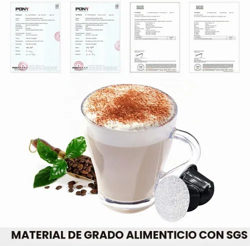 Vista 8 de CAPMESSO Reusable Capsules for Nespresso OriginalLine: 6 Stainless Pods Estuche de café portátil con bandeja de almacenamiento de madera con 100