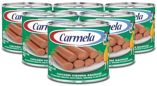 Vista 11 de Carmela Salchicha de pollo y caldo, sabor a humo natural, 5 onzas (paquete de 3)