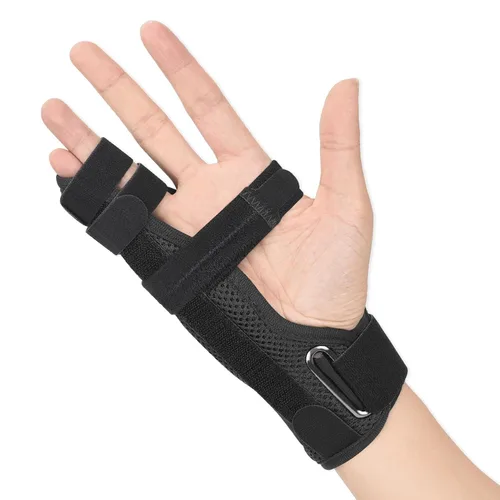 Férula de dedo meñique, férula de 4 o 5 dedos para fractura de boxeador, artritis, tendinitis, soporte metacarpiano para mano izquierda o derecha, L