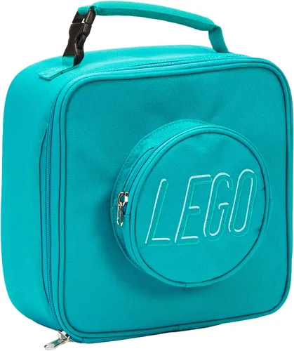 Vista 26 de Bolsa de almuerzo LEGO, duradera y aislada, con bolsillo de malla y compartimento con cremallera, perfecta para comidas sobre la marcha, negra