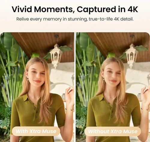 Vista 2 de Xtra Muse, cámara de vlogging con videos CMOS de 1 pulgada y 4K/120fps, cámara de bolsillo con estabilizador de cardán de 3 ejes, enfoque rápido