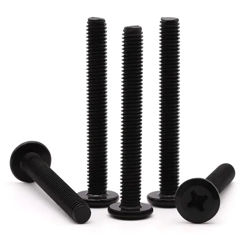 Vista 10 de Tornillos de cabeza plana Phillips Drive M6-0.039 x 0.394 in (paquete de 30), acero inoxidable 304 (18-8), rosca completa, UNC, tornillos negros