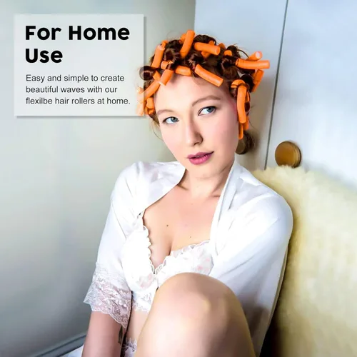 Vista 5 de Juego de 47 rizadores de pelo de 7 pulgadas, varillas flexibles, sin calor, de espuma flexible sin calor, para cabello largo, mediano y corto