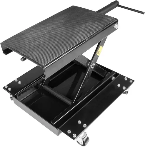 Stark USA Motorcycle Jack Center Scissor Lift Floor Jack for Motorcycle Dirt Bike w/Wheel Cart 1100lbs Capacity Dolly Table Stand