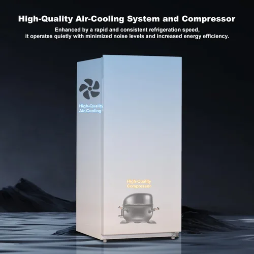 Vista 7 de SMETA Congelador Vertical 13.8 Pies Cúbicos, Refrigerador Convertible de Pie Vertical Libre de Escarcha Congelador Vertical, Listo para Garaje