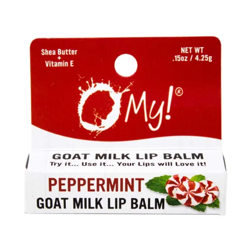 Vista 3 de O My! Bálsamo labial de leche de cabra, paquete individual de 0.15 onzas, coco fresco, bálsamo labial de leche de cabra natural, dabs de manteca