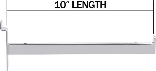 Vista 2 de KEILEOHO 12 ganchos de pared de listones de 10 pulgadas, soportes de estante de pared de listones resistentes, estantes de metal para paneles