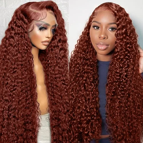 Vista 7 de Pelucas de cabello humano ondulado profundo con encaje frontal de 13 x 6 pulgadas, densidad 180, peluca de cabello humano rizado con encaje frontal