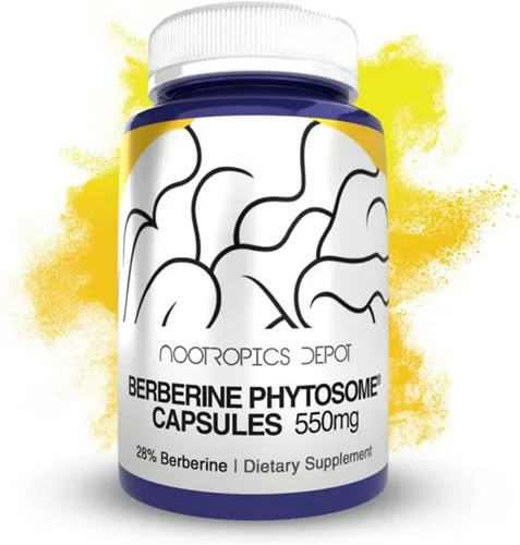 Nootropics Depot Cápsulas de fitosoma de berberina | 550mg | Alta biodisponibilidad | Berbevis | Berberis aristata | Salud metabólica, función