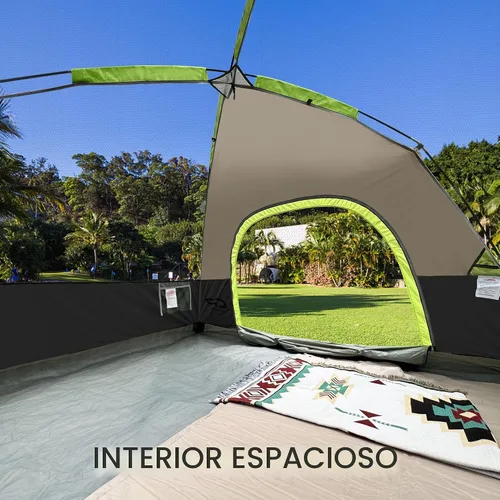 Vista 4 de CAMPROS CP Camping Tent 2/4/6 Person, Waterproof Windproof Double Layer Dome Tent, Easy Setup with Large Mesh Windows & Wide Door for Outdoor