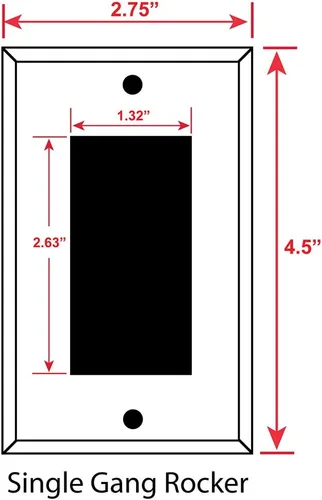 Vista 2 de Art Plates - Placa de interruptor basculante de una sola banda - Placa de pared decorativa GFCI de metal decorativo de 1 banda - Arte abstracto